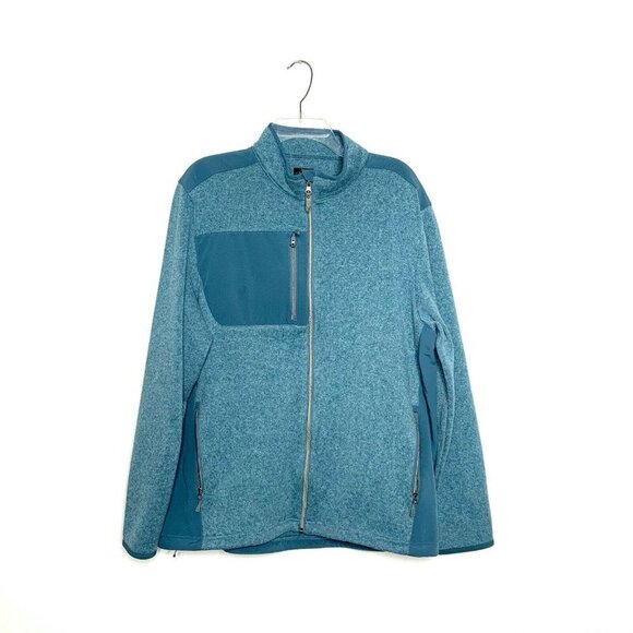 GREG NORMAN Jacket Men Large Blue Soundwave Mixed - Picture 1 of 5